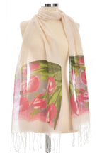 lale desenli pamuk fular