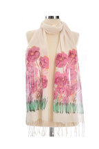 gelincik desenli pamuk fular