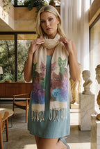 kedi desenli kadın fular