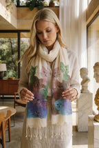 kedi desenli kadın fular