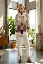 üzüm baskılı pamuk fular