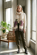 üzüm baskılı pamuk fular