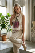 üzüm baskılı pamuk fular