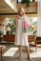 siklamen desenli fular