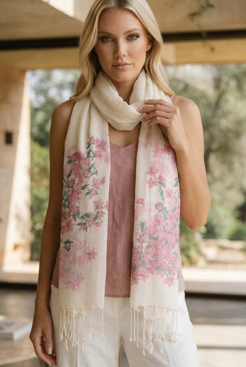 begonvil desenli fular