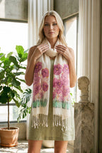 gelincik desenli pamuk fular