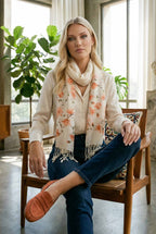 çiçekli pamuk fular