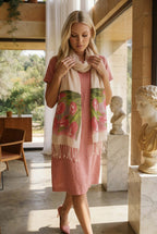 lale desenli pamuk fular