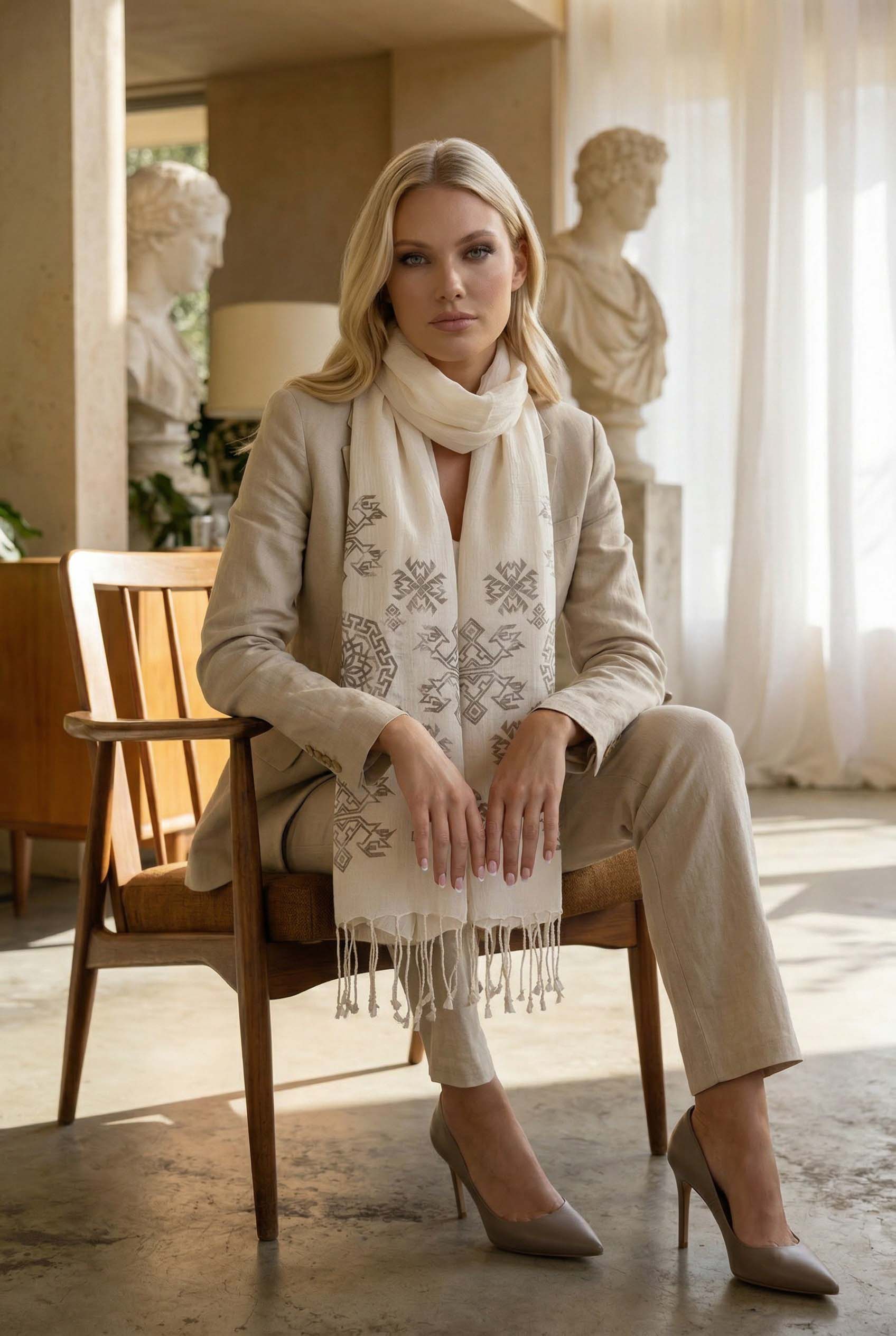 selçuklu desenli fular