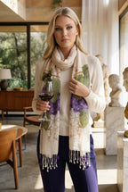 üzüm desenli pamuk fular