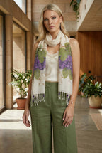 üzüm desenli pamuk fular